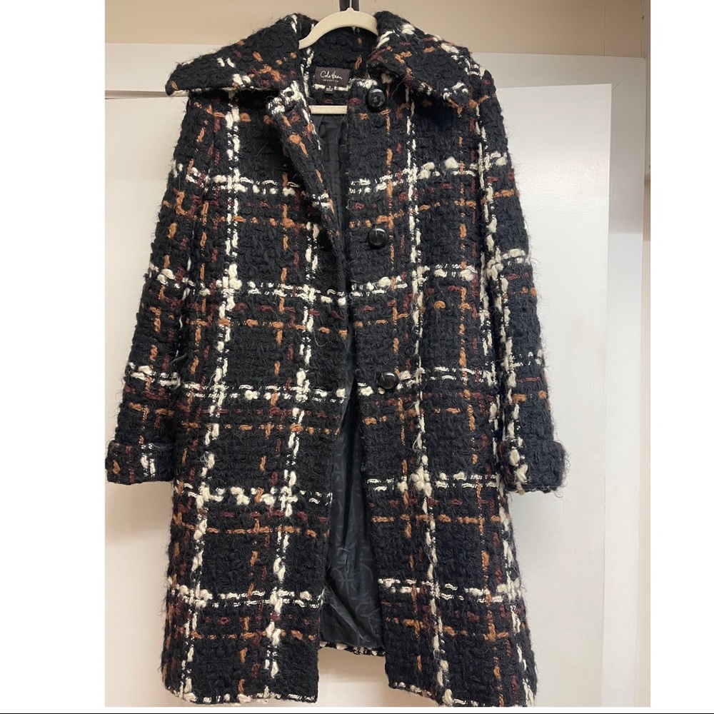 Cole Haan cozy, perfect wool blend coat. Looks brand new!